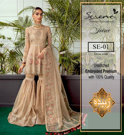 3Piece Serene Festive Edition: Organza Embroidered Outfit