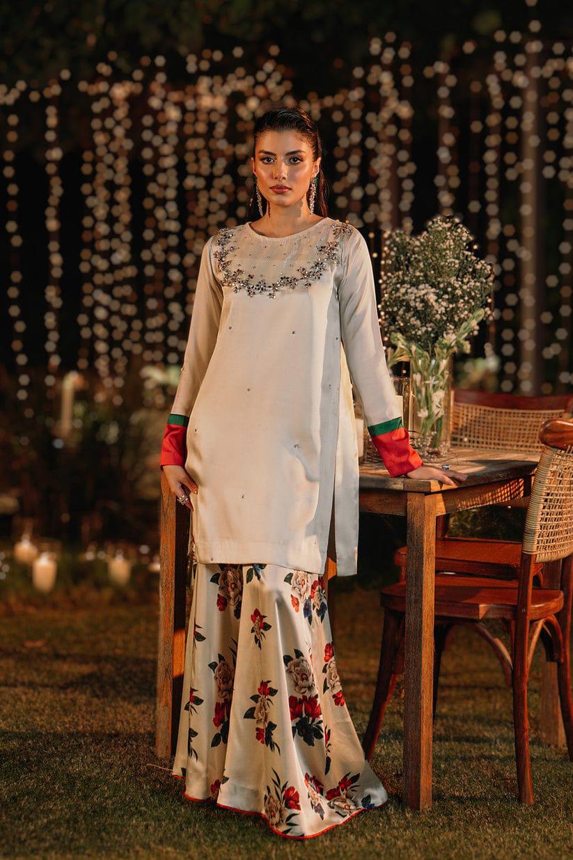 3Piece Replica Chamos Silk Shirt, Trouser, & Digital Printed Dupatta